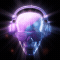 Purple Skull Headphones